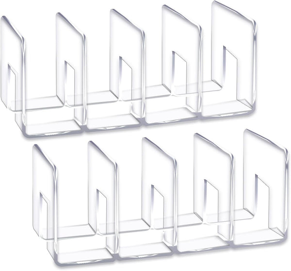 YAGELI Clear Acrylic Desk File Sorter, 3 Sections Purse/Handbag Organizer, Mesh Folder for Office Supplies (2 Pack)