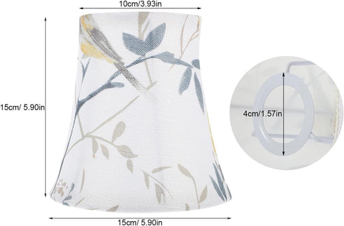 5.9" Kisangel Printed Cloth Lamp Shade, Fabric Floral Lampshade Cover Table Light Cover Replacement for Bedroom Home