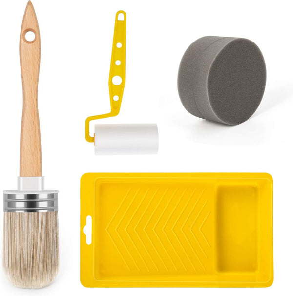 POOVI Tool Trio, Paint Brush, Roller, Sponge, All The Tools You Need to