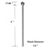 SD-5L6 Tungsten Carbide Burr Lengthened Rotary File, Ball Shape Double Cut, 1/4'' Shank for Die Grinder
