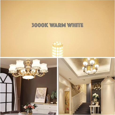 G9 LED Light Bulbs, 5W (40W Halogen Equivalent), 100V-240V, 430LM, Warm White 3000K, G9 Base, 12-Pack