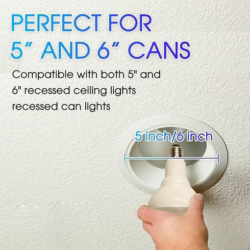 Energetic BR30 LED Recessed Light Bulb, 9W=75W, 3000K Warm White, Dimmable Ceiling Flood Light, 2 Pack