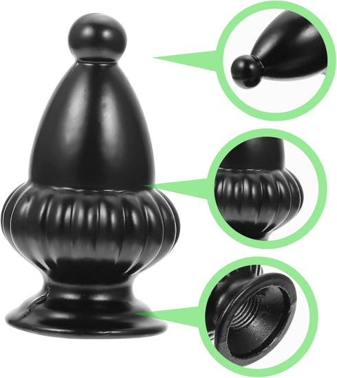 HOMSFOU 2pcs Lamp Finials Simple Decorative Knobs for Table and Floor Lamps Easy to Install Light Accessories Fits