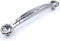 JETLAND Cabinet Drawer Crystal Pulls, 2-Pack, Chrome with Clear Glass, 5" Hole Centers,