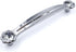 JETLAND Cabinet Drawer Crystal Pulls, 2-Pack, Chrome with Clear Glass, 5" Hole Centers,