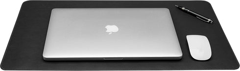 Gallaway Leather Desk Mat - Medium 24" x 14" Black Office Writing Pad, Elegant Computer Desk Cover and Protector