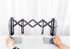 JIARI Book Ends - Black Decorative Metal Iron Adjustable Bookend Holder for Desk (Black)