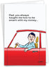 Happy Father's Day Greeting Card, Funny Notecard w/Envelope for Dad, NobleWorks - Smart with Money 0396