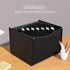 Black Hanging File Folders - Expanding File Organizer with 13 Accordion Pockets, Durable Plastic Desk Organizer