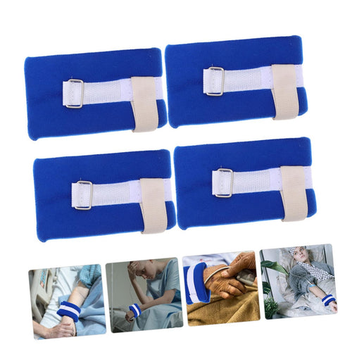 4Pcs SHERCHPRY Elderly Fall Prevention Straps Adjustable Wrist and Ankle Support Hospital Use for Seniors