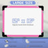 Dry Erase Calendar Whiteboard for Wall, 16" x 12" Magnetic Board, Portable Hanging Planner Memo (Pink)