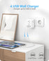 LENCENT Germany France Travel Power Adapter, Schuko Type E/F Plug Converter with 4 Outlet, 4 USB Charger (2 Type C).
