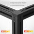 4Set 3030 Solid Connector 3-Way End Corner Bracket with M6x8mm Screws for Black Aluminum Extrusion Accessories