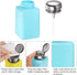 HARFINGTON Solvent Alcohol Dispenser, 180ml Push Down Liquid Dispenser Pump with Stainless Steel Lid, Blue
