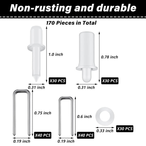 Jetec 170 Set Pieces Repair Plantation Shutters Tool Plantation Shutter Louvers Staples Replacement Repair Pins