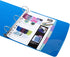 Filexec Ez Comfort 3 Ring Binder, 2 Inch Capacity, 5 Tabbed Dividers, Opaque, Letter Size, Pack of 4, Blue, Hot Pink,