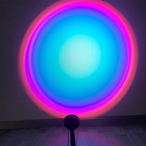 MOYAWSDGN Sunset 16 180 4 Table Lamp Projector with Remote, Colors Adjustable Rotation Sunlight with Lighting Modes