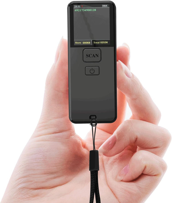symcode Mini Portable 1D Wireless Barcode Scanner, Bluetooth and 2.4Ghz and USB All