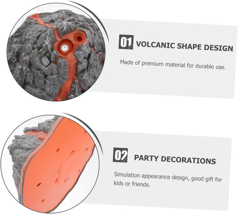 PVC Volcano Model - Unique Desktop Adornment for Home Decor and Gift Giving