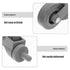 4pcs 5cm UKCOCO Stainless Steel Threaded Stem Casters Rubber Swivel Wheels Replacement for Mop Bucket Cart Dolly