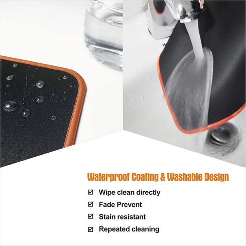 Mouse Pad with Anti Fraying Stitched Edge, Smooth Surface Computer Mousepad Mat with Natural Rubber Base, Washable