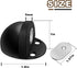 HUTLON Dome Shaped Magnetic Door Stop, Brushed Satin Black Soft-Catch Floor Holder, No Drilling, 1 Pack