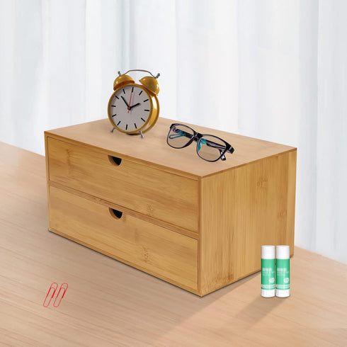 DDBESSIC 2 Desk Organizer Office Desktop Organizer with Drawer, Desk Top Accessories Stationary Organizer Desk Caddy