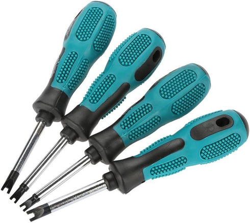 Fork Type Screwdriver Set - 4 Pcs U Fork Bits Magnetic Screw Driver CRV Multifunctional Tool
