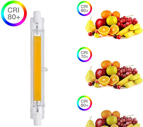 118mm R7S COB LED Light Bulb, 15W J Type T3 Shape, 100W Halogen Replacement, 3000K Warm White, 3 Pack