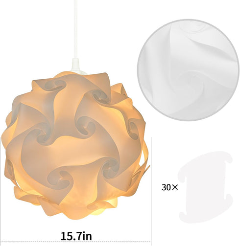 ANDRE Puzzle Lampshade Jigsaw Lampshade DIY Ceiling Light Lampshade,Heat Resistance,Water