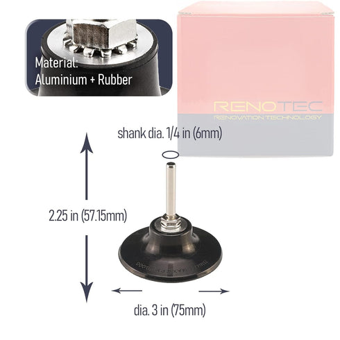 3 Inch 6 1/4" Quick Change Disc Pad Holder, Pcs Fast Lock Disc Holder, Shank for Angle Die Grinder Attachments, Type R