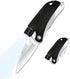 Led Mini Flashlight 6-in-1 Utility Folding Pocket Knife with Bottle Opener Glass Breaker Buckle Whistling Multi-Function Emergency Tool for Hiking Survival Camping Hunting by WELESHEI