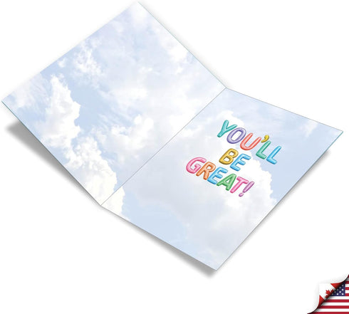 The Best Card Company - Jumbo New Job Greeting Card (8.5 x 11 inch) - Employment Congrats (Not 3D or Raised)