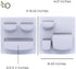 Modern Grey Wall Desk Organizer, 2 Parts with 6 Pockets and Adhesive Holder Shelves for Home or Office Storage