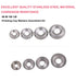 cSeao 110pcs Stainless Steel Finishing Cup Countersunk Washers Assortment Kit - 6#/8#/10#/12#