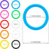 DEVPSISR 50Pcs Office,10Colors,1.1inch Loose Leaf Binder Rings Colorful Book Plastics Notebook Paper Ring for Flash