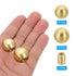 PATIKIL 17.5mm/0.69" 20mm/0.79" 4pcs Ball Lamp Finials Caps Knob, Solid Brass Lamp Shade Top Decoration Screw Cap Nuts
