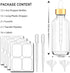 Dropper Bottles - 4oz Clear Glass Eye Dropper Bottle for Essential Oils, 12 Pack with Golden Top