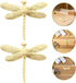 HAMPPLIES 4pcs Set, Dragonfly Cabinet Knobs Vintage Drawer Pull Handles for Dresser, Wardrobe, Bathroom, Gold Tone