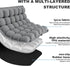 UsLikeDiy 3D Tailbone Grey Travel Seat Cushion Portable Inflatable Air Cell Seat Cushion for Long Flights, Car, Office