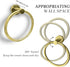 Gold Towel Ring, Hand Towel Holder for Bathroom Wall Mounted, Simple Round Towel Hanger SUS 304 Stainless Steel