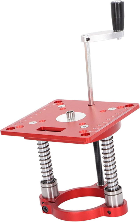 ZGHUNVRE 65mm Router Table Lifting System, Milling Table Elevation, Aluminum Alloy Insert Plate with Anodized Cutting