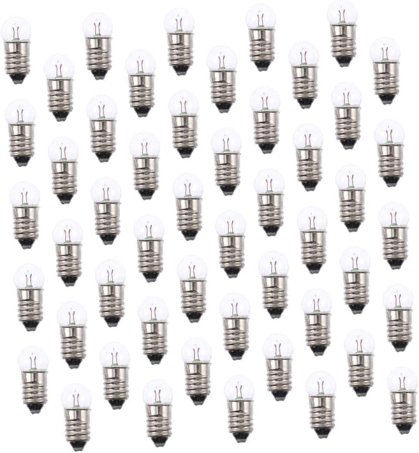 WHAMVOX 50Pcs Electrical Experiment Light Bulbs Screw Base School Supplies for Science Kits