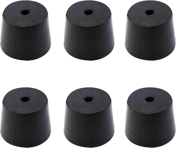 PENCK 6pcs Rubber Stopper with Hole, 27mm to 34mm Tapered Plug for Lab Home Use