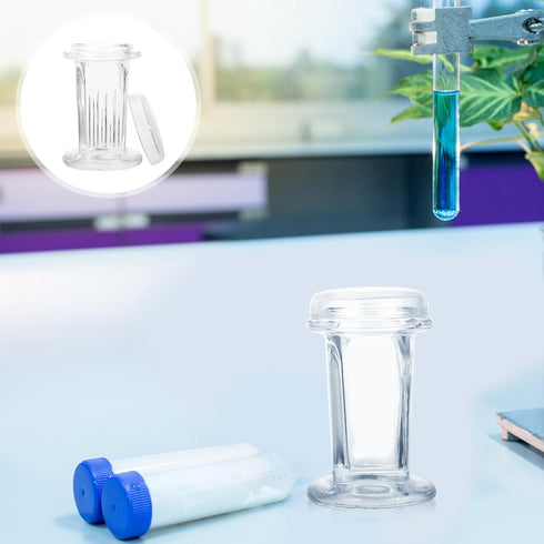 Terrarium Microscope Slides with 5-Slide Coplin Staining Jar, Clear Glass for Laboratory Experiments