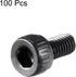 uxcell M3 x 6mm Alloy Steel Hex Bolt Socket Head Cap Screws Black, 100 Pcs