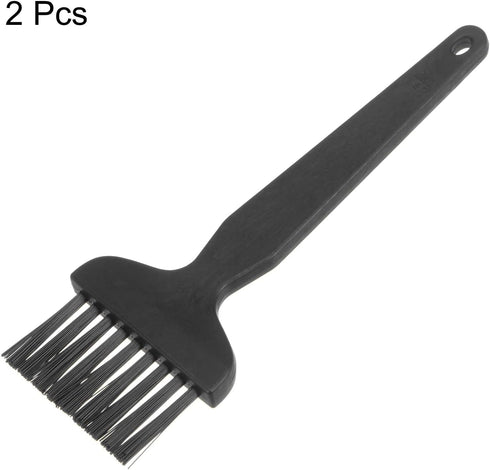 uxcell 2 Pcs Anti Static ESD Brush, Plastic Handle Nylon Lab Cleaning Brushes for Electronics Repair