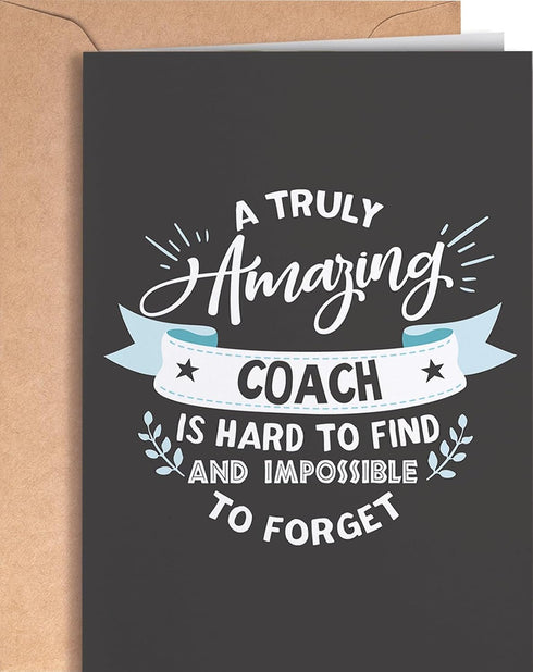 Thank You Card for Coach | Awesome appreciation card for men or