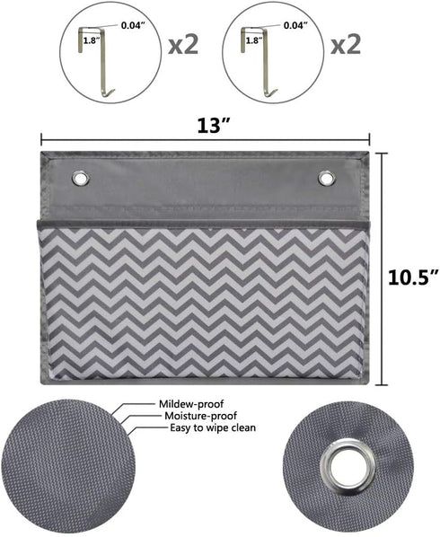Eamay Wall Mount/Over Door File Hanging Storage Organizer, 4 Large Document Holder for Home or Office
