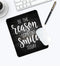Rustic Black Wood Mouse Pad Inspirational Quote, Be The Reason Someone Smiles Today, Positive Motivational Quotes